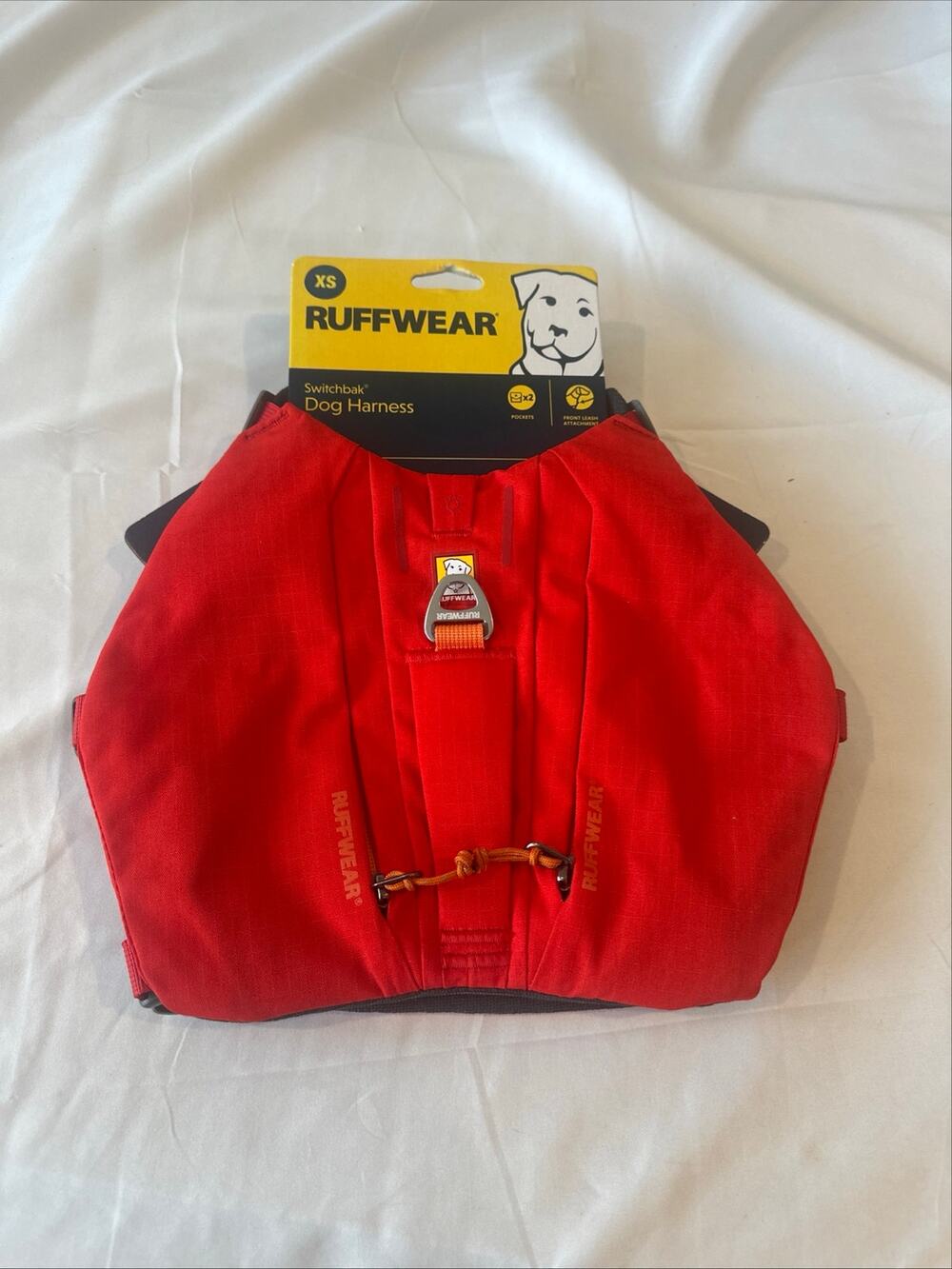 Ruffwear Switchback Dog Back Pack Harness Pockets, Padding, Reflective Red XS